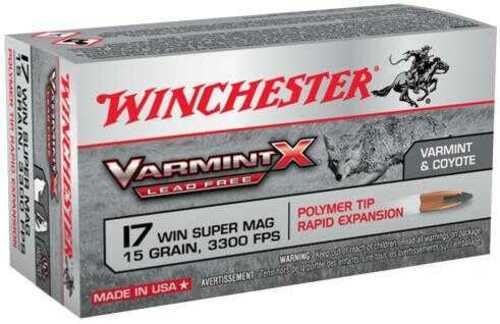 17 Win Super Mag 15 Grain Polymer Tip 50 Rounds Winchester Ammunition